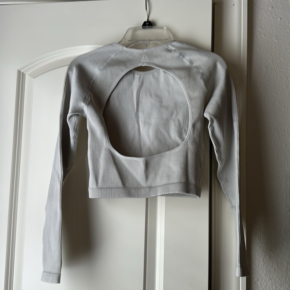 Balance/Vitality Synergy Open Back Long Sleeve—Slate - Picture 2 of 8